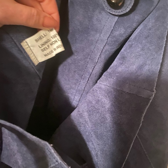 NWT Haute Hippie Navy Blue Suede Tote Bag - Picture 6 of 8